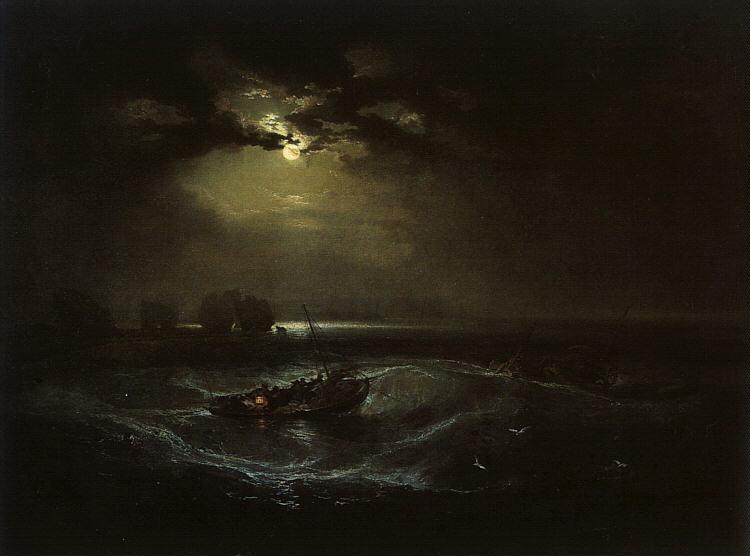 Joseph Mallord William Turner Fishermen at Sea  (The Cholmeley Sea Piece) oil painting picture